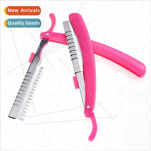 Folding Eyebrow Trimmer Rack Feather Razor Holder Portable E