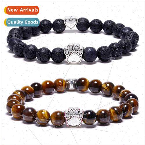 New  American new design red turquoise dog paw bracelet jewe
