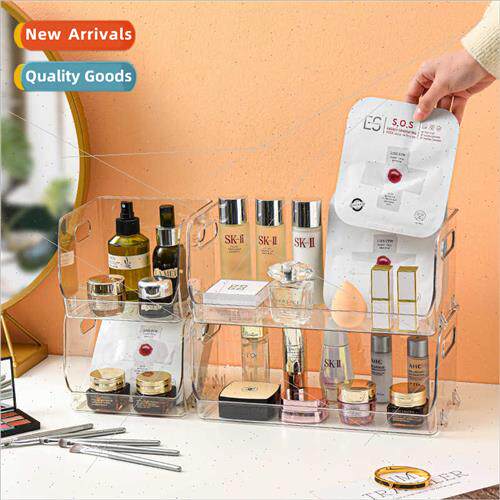 Cosmetic organizer desktop stacked shelves household multifu