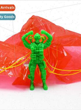 Children catapult parachute hthrown soldiers milary parachut