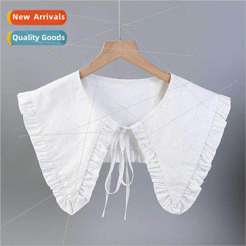 Versatile fall winter wooden ear edge small shawl decorative