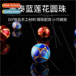 handmade diy materials lotus spacer beads jewelry bead round