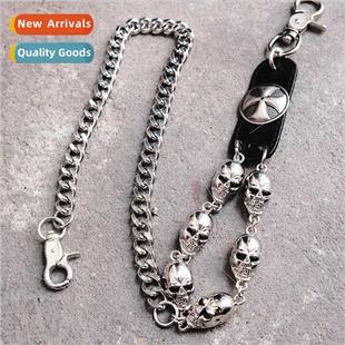 chain bungee out set new head fall pants Punk waist ghost