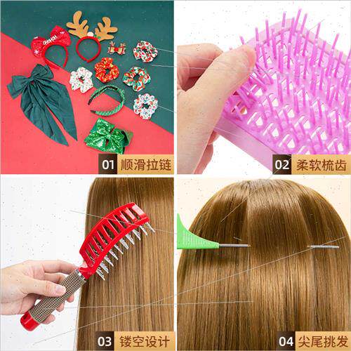 Christmas Hair Rope Cute Ribbon Hair Clips HeadbSmooth Hair
