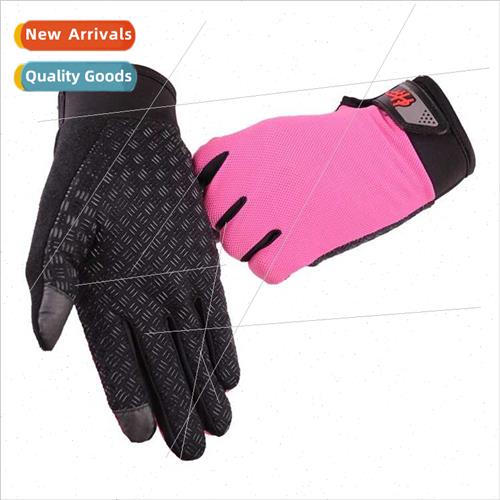 Cycling full-finger gloves men women breathable spring summe
