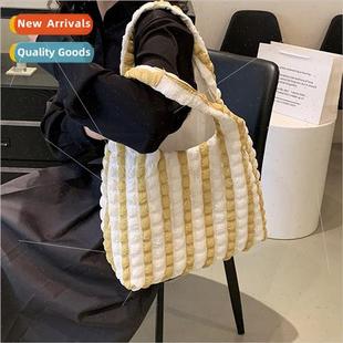 new pleated waffle shoulder Korea bubble 2023 bag lattice