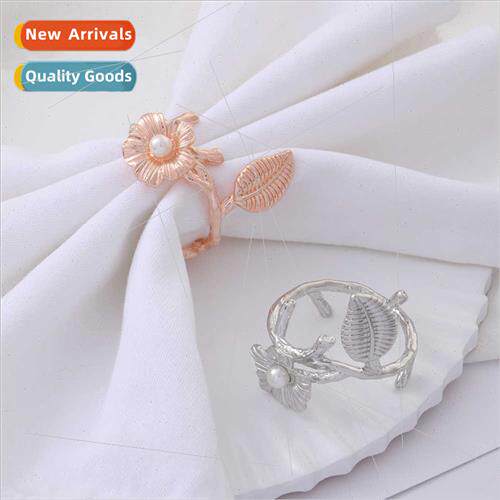 Creative plant leaves napkin clasp wedding hotel napkin ring