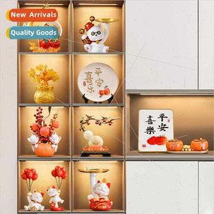 Chinese wine cabinet ornament upscale living room TV cabinet