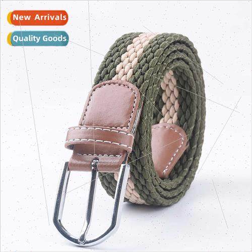 New stch woven belt men casual canvas belt elastic elastic w