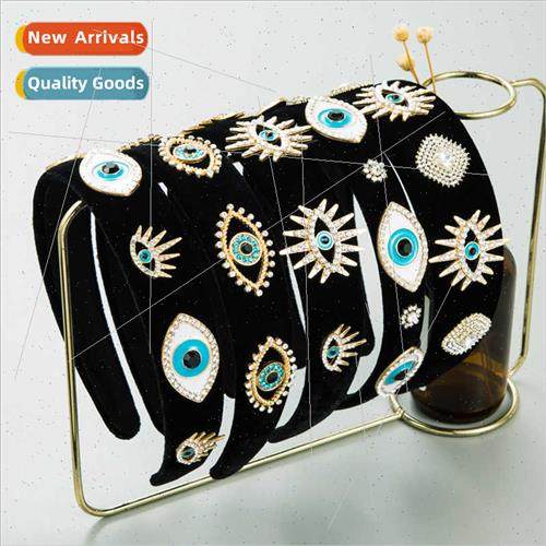 Hair bands Korean black velvet fashion retro oil drop devil