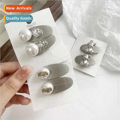 Metallic lver Duckbill Clip Premium Feeling Letters Chopped