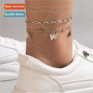 cross creative chain copper anklet Europe beads personalized
