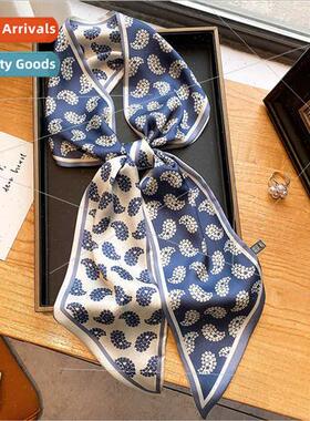 2021 new Korean  cashew imation silk scarf fashion decoratio