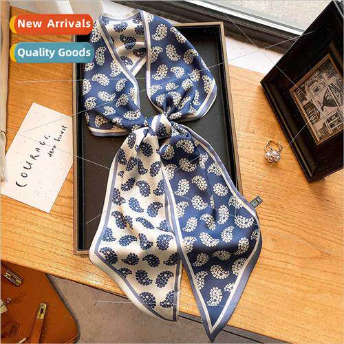 2021 new Korean  cashew imation silk scarf fashion decoratio