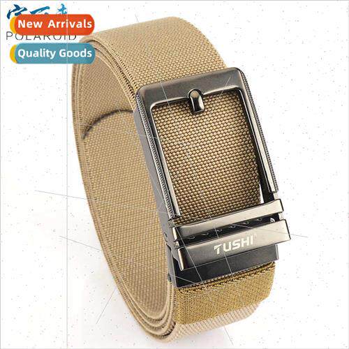 Belt men nylon whout holes imation pin buckle elastic waistb