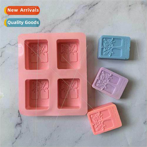 4-link Happy Tree Soap 311 Cake licone Molds Handmade Pastry