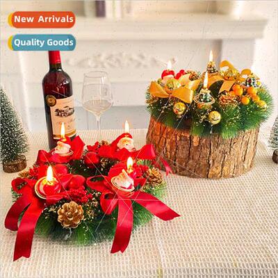 Christmas candlestick wreaths simulation wreaths Christmas d