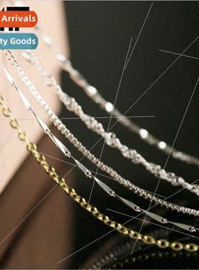 Korea full star snake bone necklace box chain o chain cross