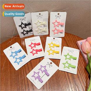 Colorful side duckbill cli girls clip clips hair stars bangs