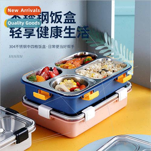 304 stainless steel lunch box 适用students lunch box Korean
