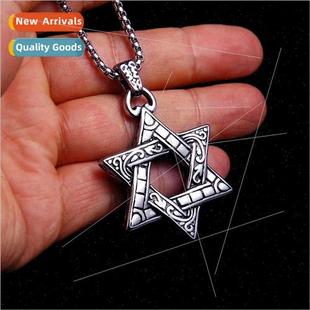 hip hop skeleton Dinosaur tanium star ancient steel necklace