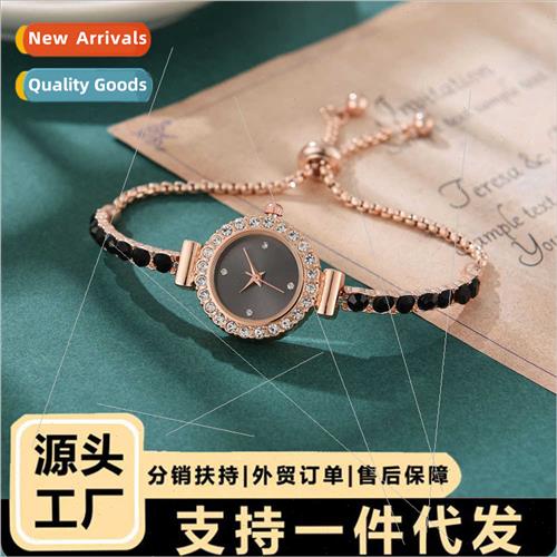 New fashion diamond round ladies watch bracelet watch quartz