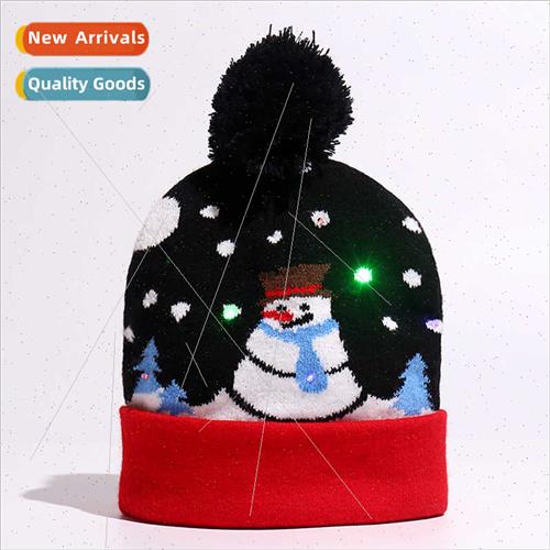 Autumn winter new Europe Christmas knted cap thickened ear p