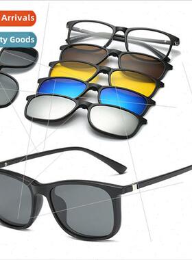 6 In 1 Custom Men Women Polarized Optical Magnetic Sunglasse