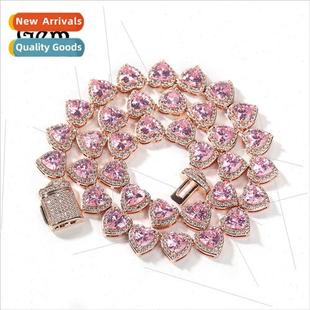 Europe love diamond encrusted hip hop necklace ins fresh swe