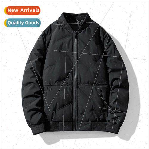 Autumn winter down jacket new men solid color versatile retr