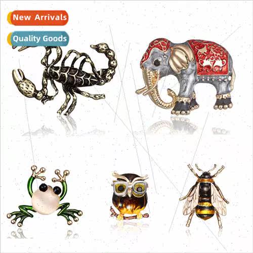 Hundred Bee Painting Oil Brooch Gold Bee