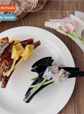 Korea advanced sense grip clip calla lily shark clip double-