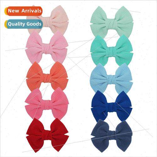 4.5inch children jewelry Europe simple bow hair clips corn g