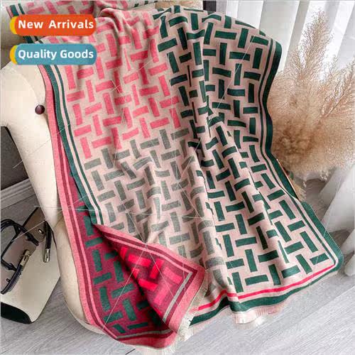 Scarf female winter cute girl imation cashmere thickened win