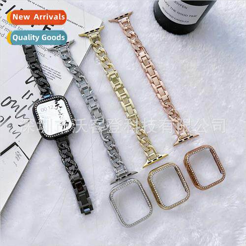 适用Apple Apple Watch8/7/SE/6/5/4/321 Double Ring Diamond Si
