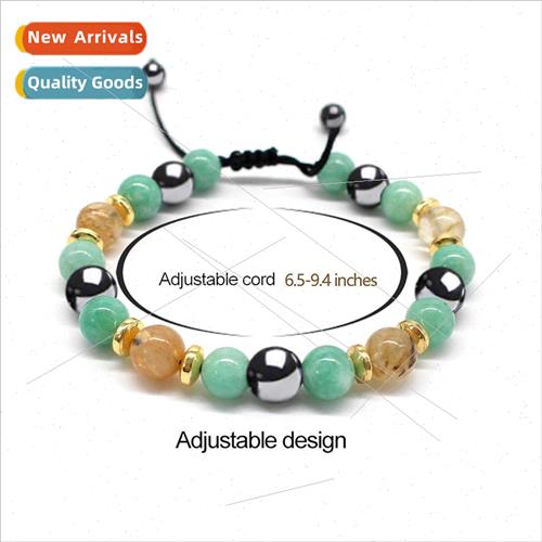 New crine agate tiger eye lapis lazuli bead weaving bracelet