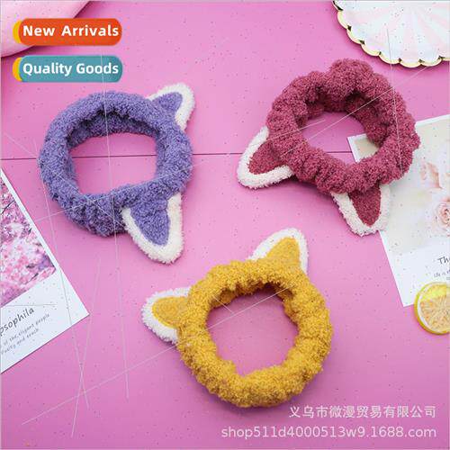 Cute cat ears hair bands wash face headband make-up mask hai