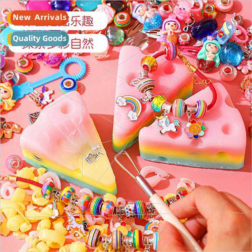 Children DIY rainbow soap digging asure jewelry soap archaeo