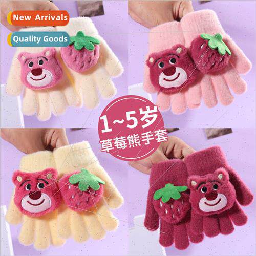 New fall winter baby warm gloves cute children cartoon bear