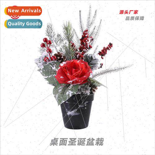 Big Saffron Desktop Mini Christmas Pot Plants Christmas Deco
