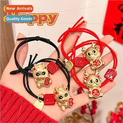Year Dragon Chinese Zodiac Red Rope Metal Red New Year Hair