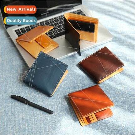 2024 New Handmade Japan Genuine Leather Cowhide Men Wallet L