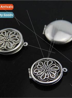 Magic box pendant DIY jewelry accessories hollowed out flowe