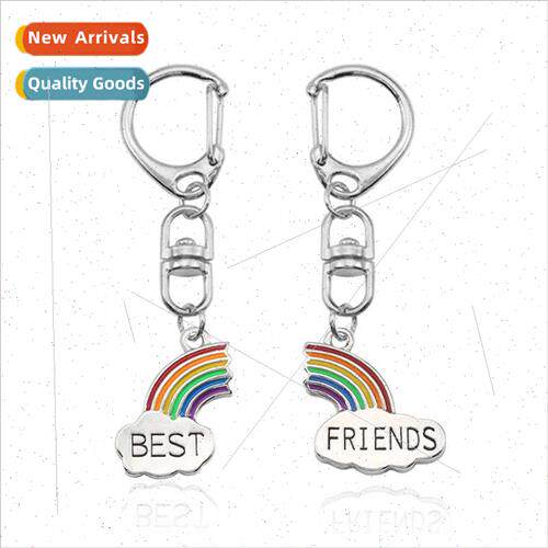BFF Colorful Friendship Patchwork Rainbow Whe Cloud Couple