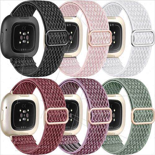 适用fitbit versa3 elastic nylon watch bsense watch bversa2 w