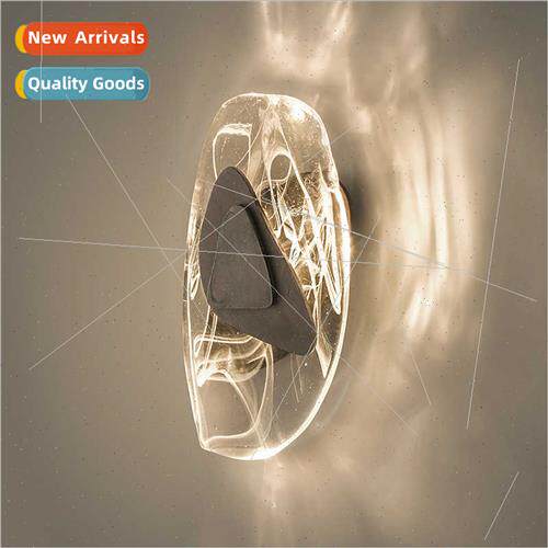 Scandinavian post-modern light luxury glass wall lamp hotel