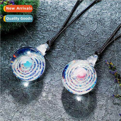 Handmade work star system ball shape resin necklace fashion