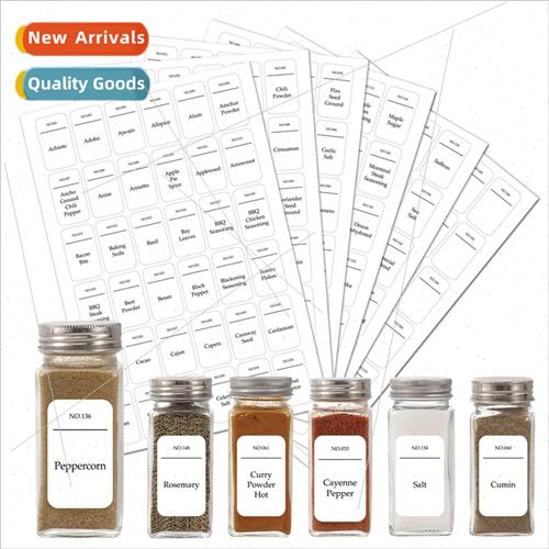 Spice Jar LabelsSpice JarLabels216 waterprooil resistant mac