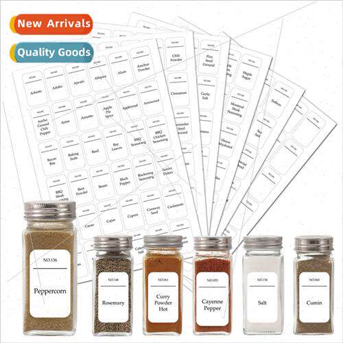 Spice Jar LabelsSpice JarLabels216 waterprooil resistant mac