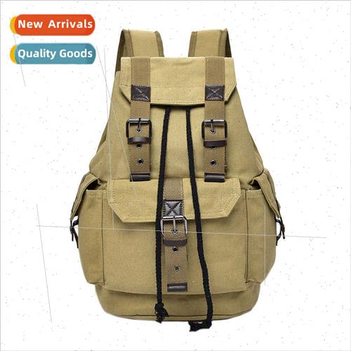 Retro leisure canvas shoulder bag men women universal backpa